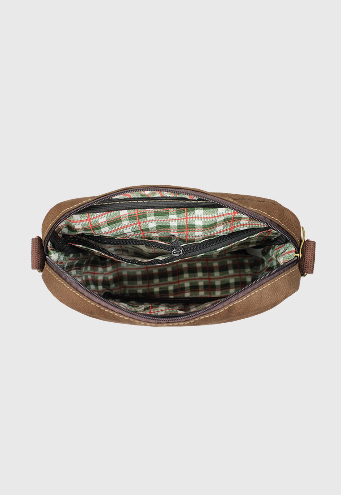 Lennas Bolsa Transversal de Lona Com Estilo Retro Vintage Marrom LE15 Marrom 6