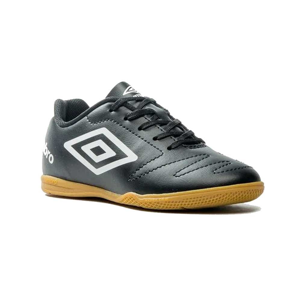 Chuteira Infanto-Juvenil Futsal Class 2.2 Jr Preto Branco Umbro U07FB087-121 2