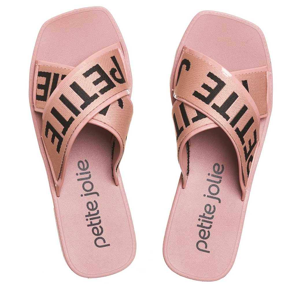 Chinelo Feminino Vibe J-Lastic Rosa Antigo  Preto Petite Jolie PJ6437 Rosa 3