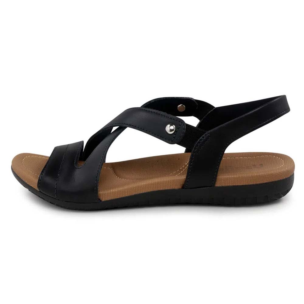 Sandália Rasteira Feminina Elástico Preto Usaflex R180409 Preto 2