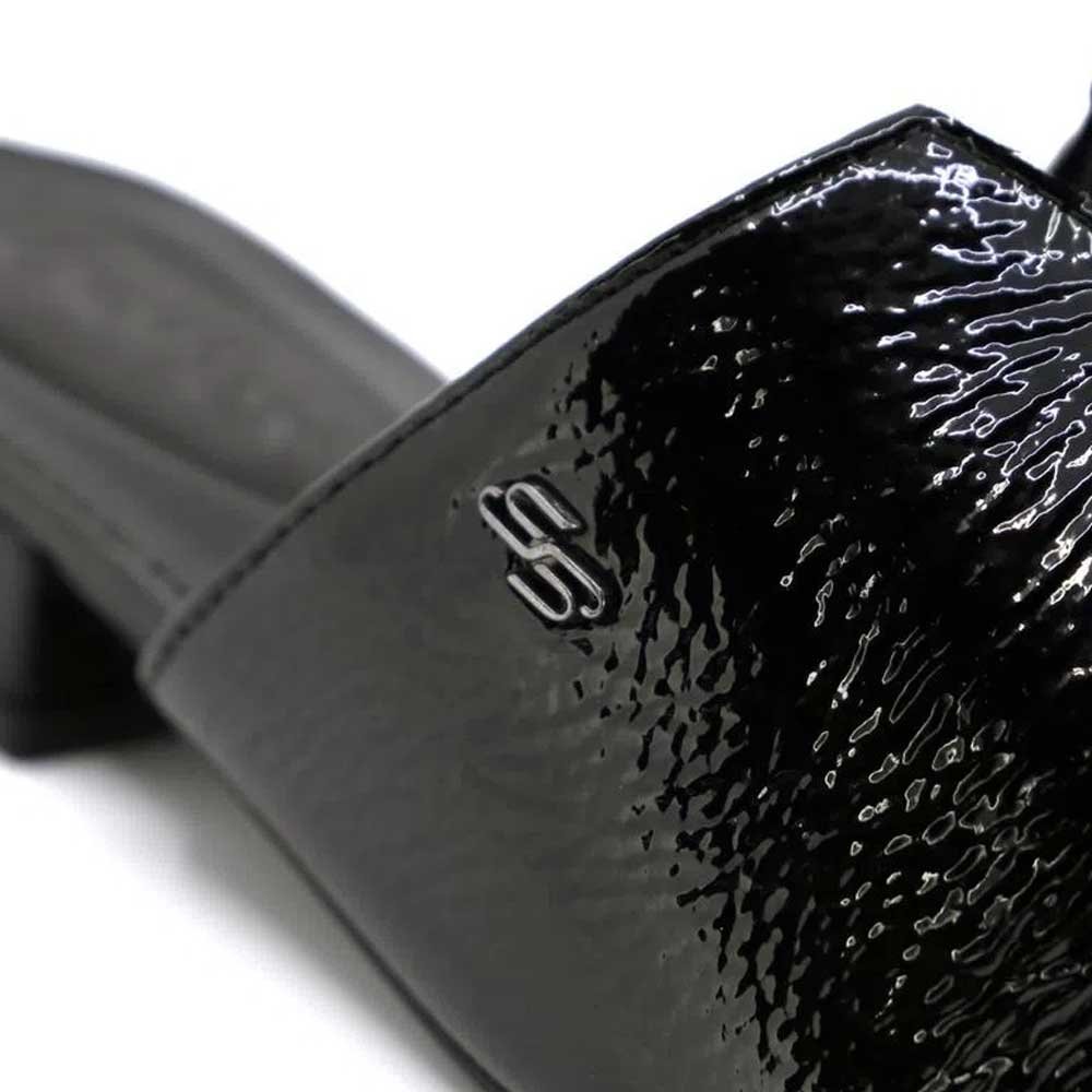 Mule Feminino Bico Fino Verniz Preto Usaflex AB6618 Preto 2