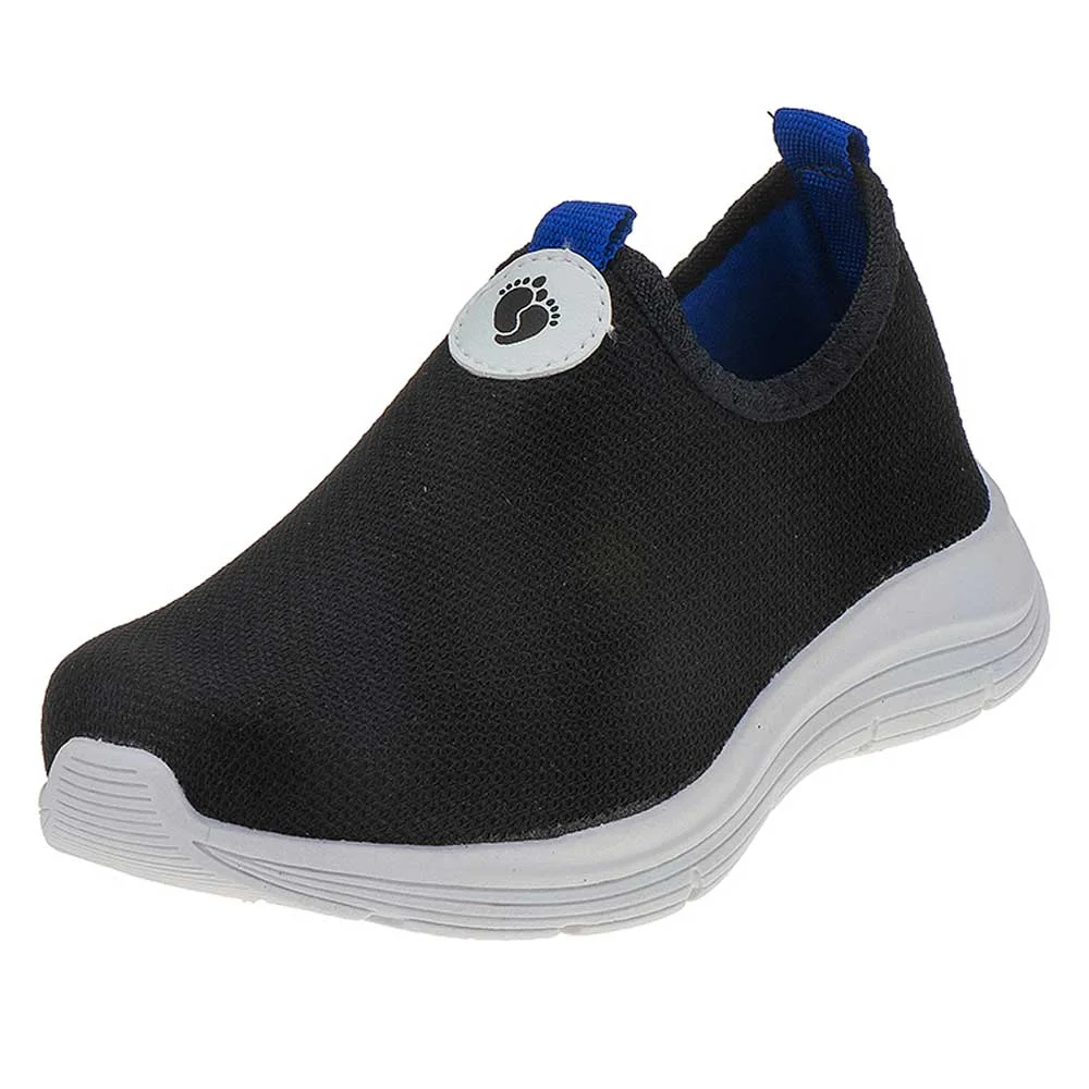 Tênis Infantil Masculino Street Slip On Preto Azul Unipasso 113-01-398 Preto 2