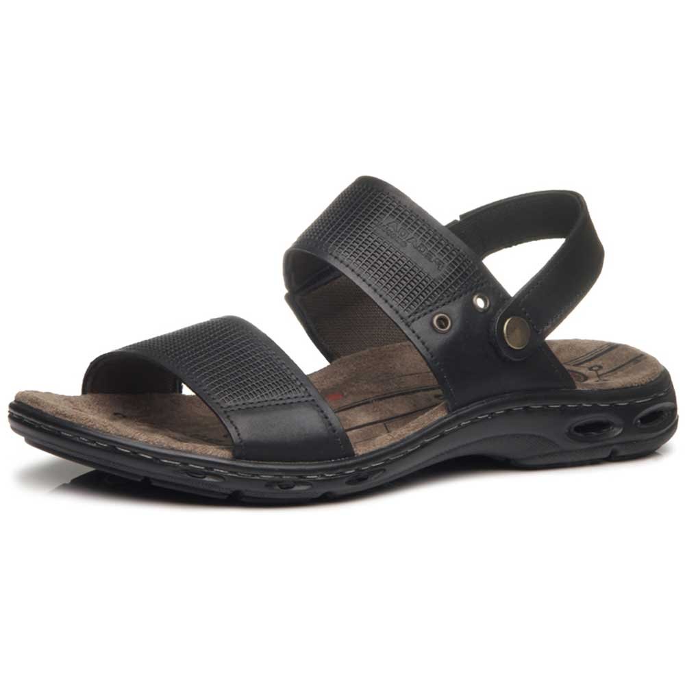 Sandália Masculina Papete Couro Preto Pegada 130685-04 Preto 2