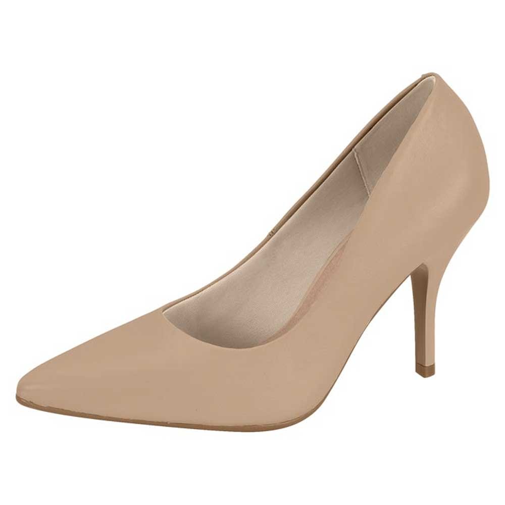 Scarpin Feminino Salto Alto Napa Bege Beira Rio 4122.1400 Bege 2