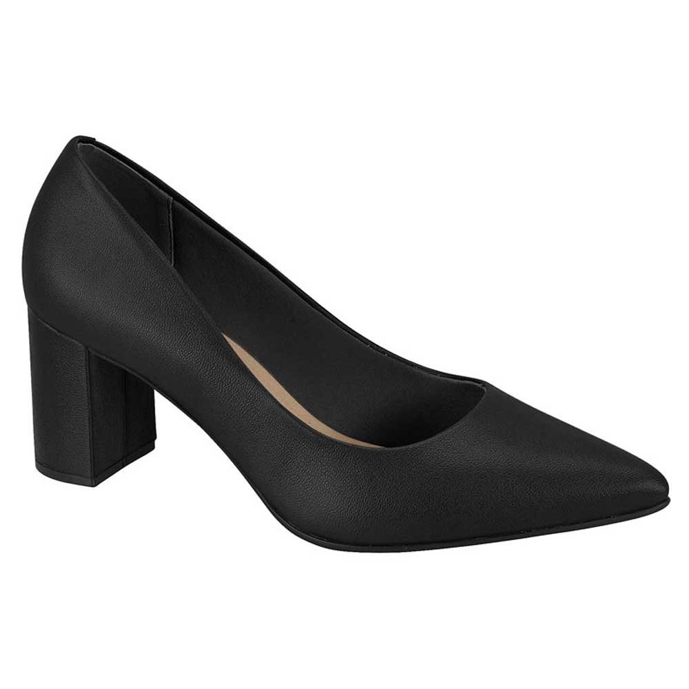 Scarpin Feminino Salto Grosso Napa Preto Beira Rio 4241.200 Preto 1
