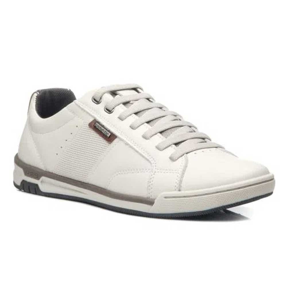 Sapatênis Masculino Couro Off White Milk Conhaque Pegada 119504-02 Branco 2