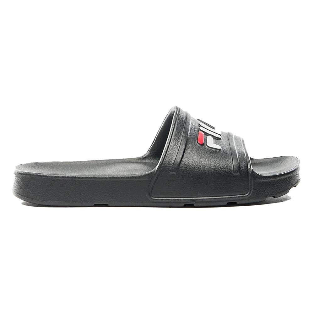 Chinelo Masculino Sleek Slide Preto Branco Vermelho Fila F01SD00010-397 Preto 1