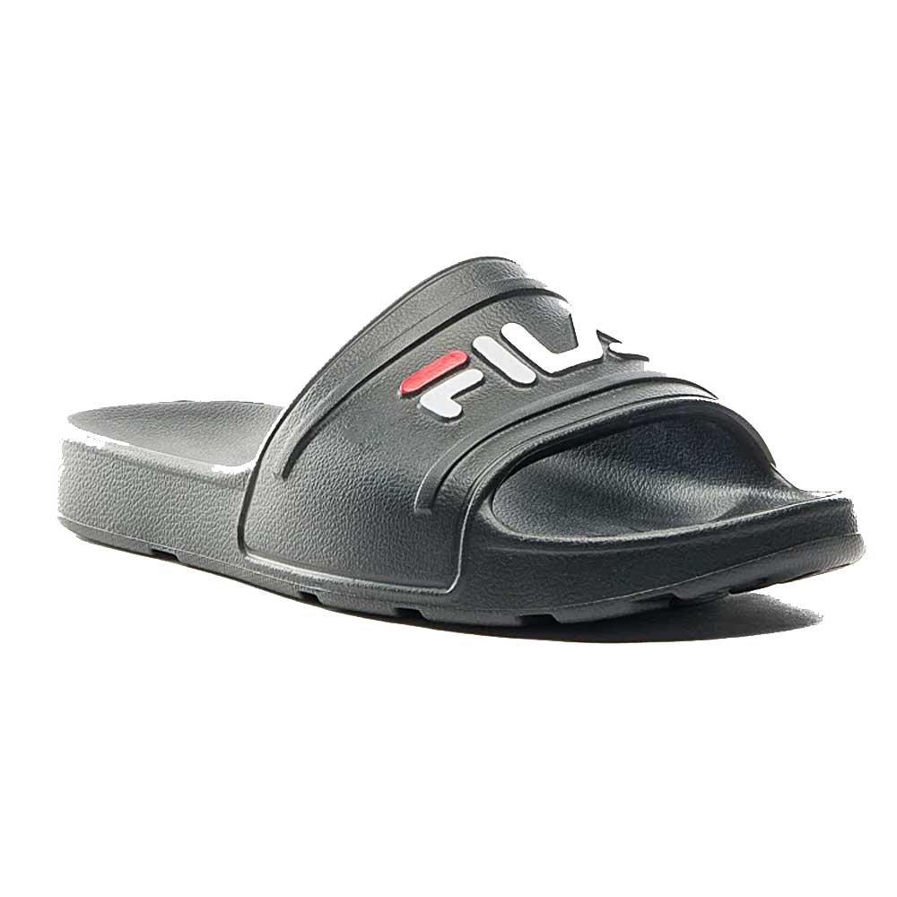 Chinelo Masculino Sleek Slide Preto Branco Vermelho Fila F01SD00010-397 Preto 3
