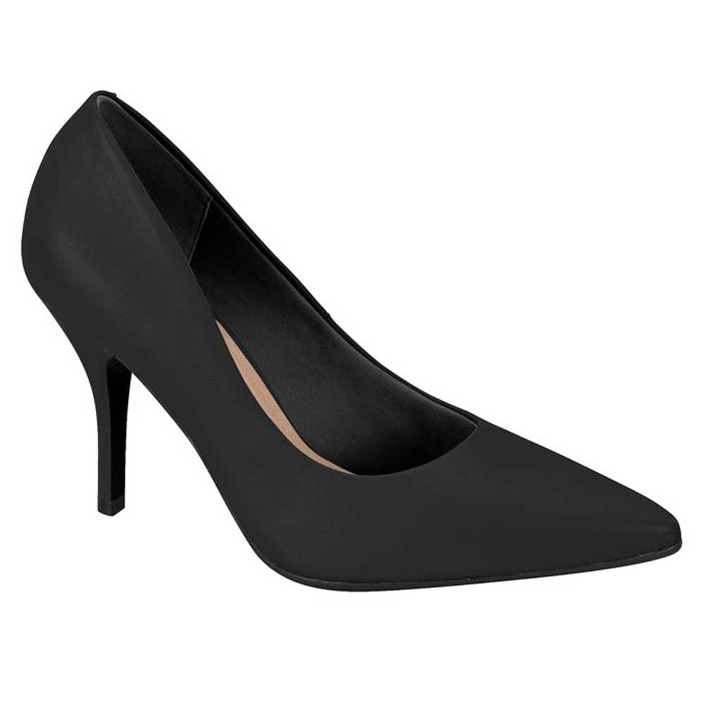 Scarpin Feminino Salto Alto Napa Preto Beira Rio Preto