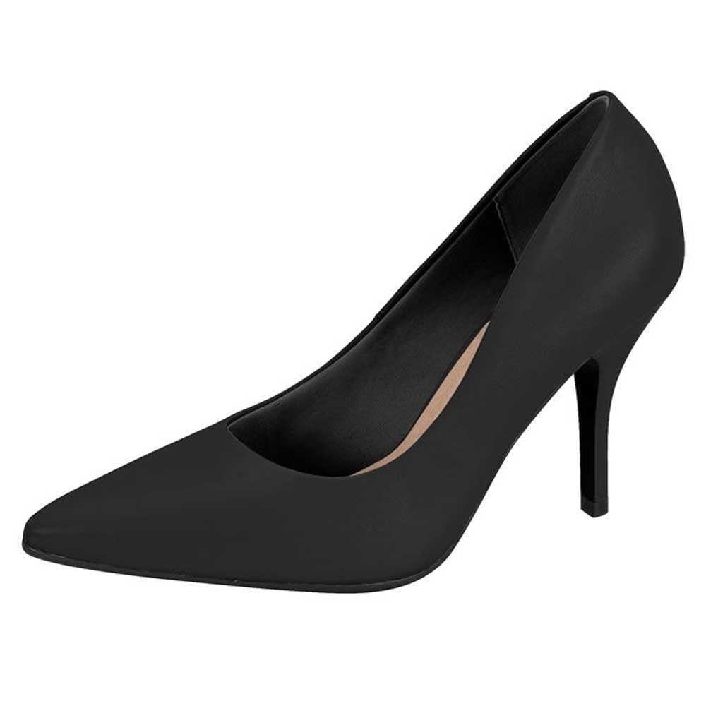 Scarpin Feminino Salto Alto Napa Preto Beira Rio 4122.1400 Preto 2
