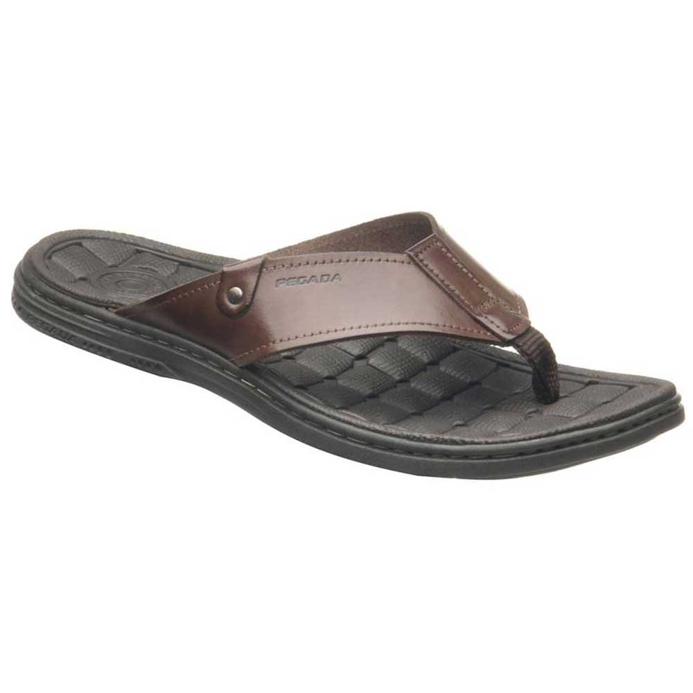 Chinelo Masculino Couro Pinhão Pegada 131281-01 Marrom 1