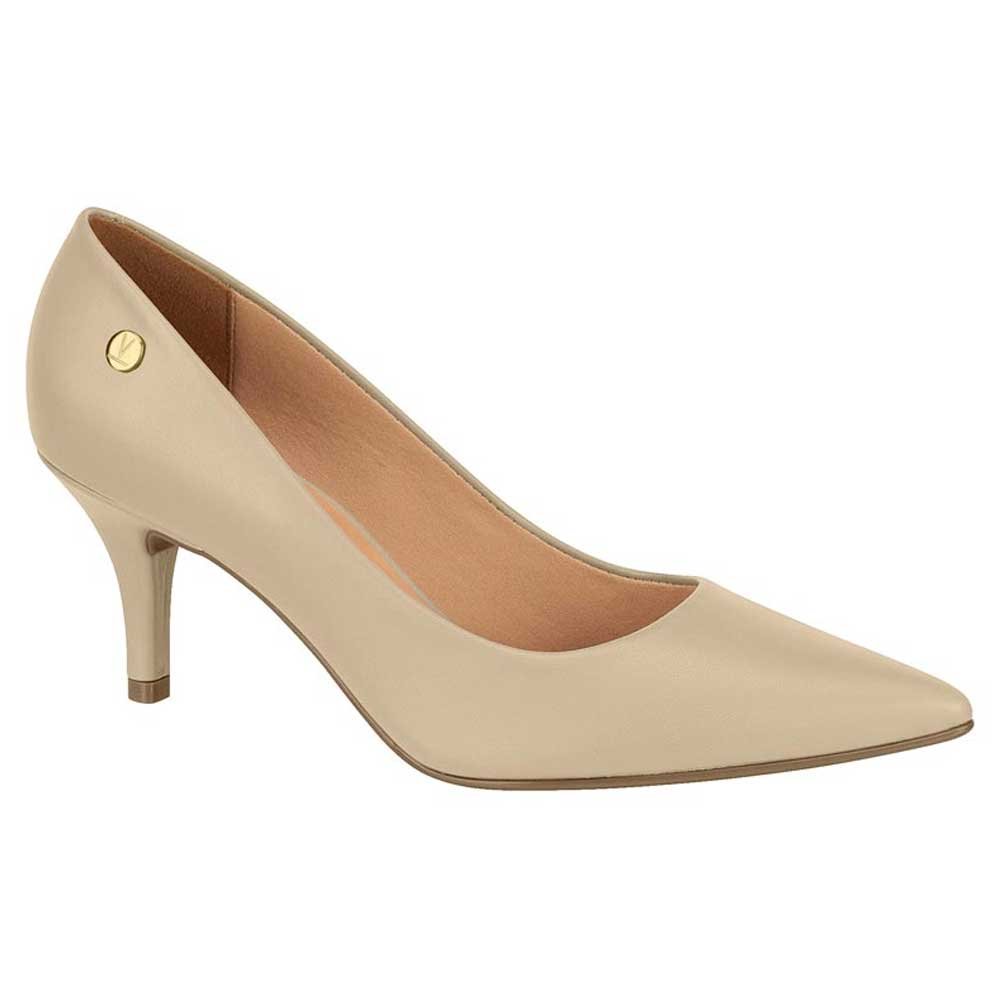 Scarpin Feminino Salto Médio Pelica Bege Vizzano 1185.702 Bege 1
