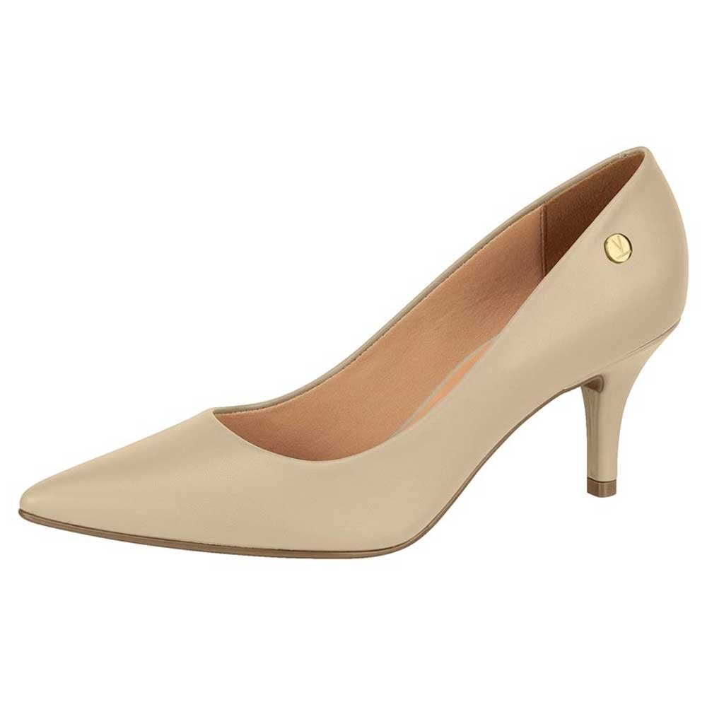 Scarpin Feminino Salto Médio Pelica Bege Vizzano 1185.702 Bege 2