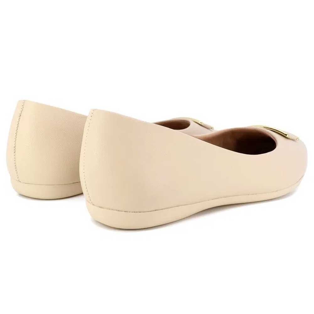 Sapatilha Feminina Bico Redondo Vanilla Usaflex T75590 Bege 3