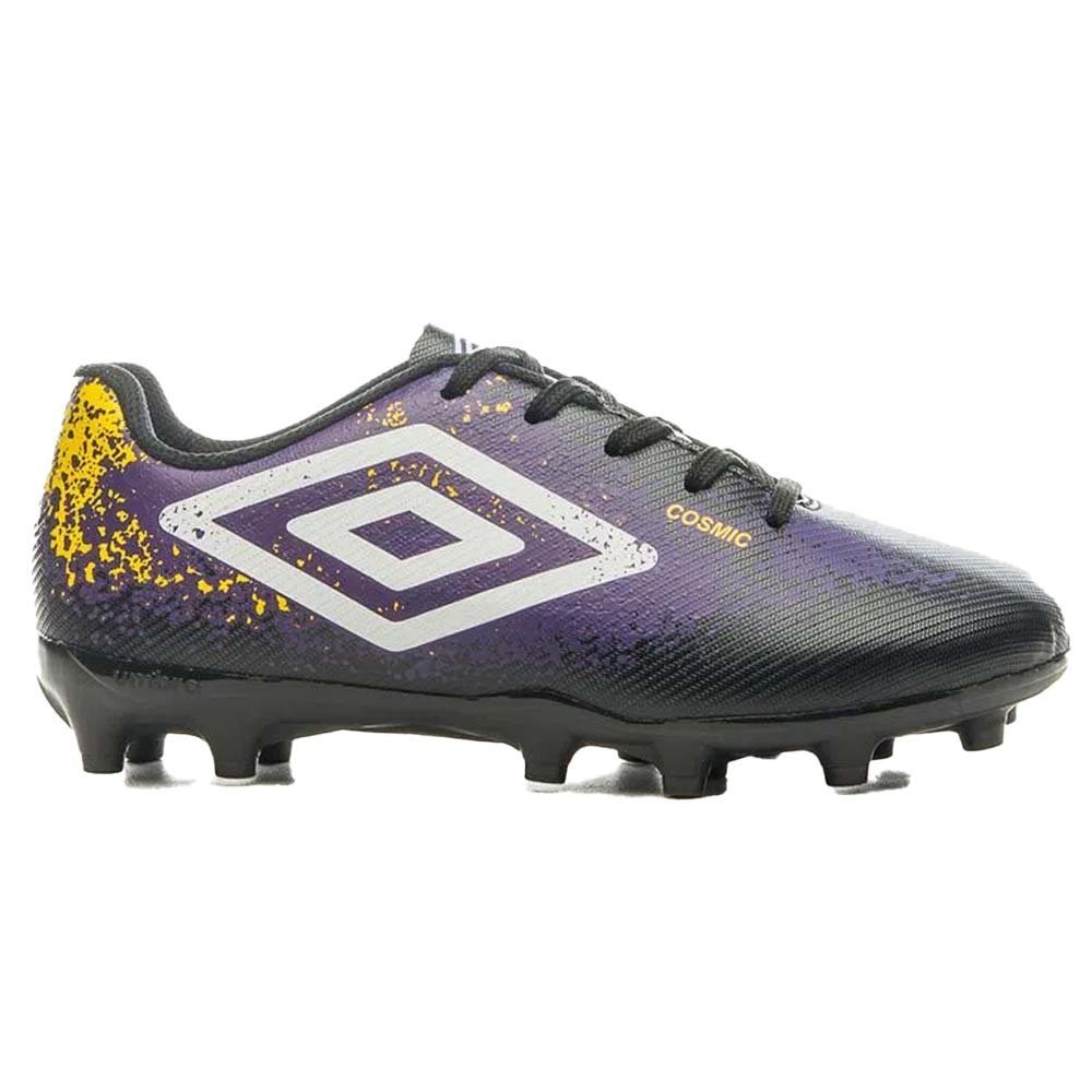 Chuteira Infanto-Juvenil Campo Cosmic Preto Branco Roxo Umbro U07FB088-120