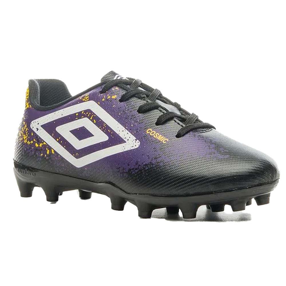 Chuteira Infanto-Juvenil Campo Cosmic Preto Branco Roxo Umbro U07FB088-120 Preto 2