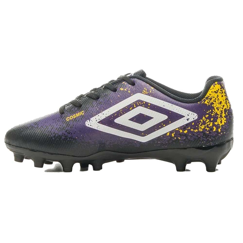 Chuteira Infanto-Juvenil Campo Cosmic Preto Branco Roxo Umbro U07FB088-120 Preto 3
