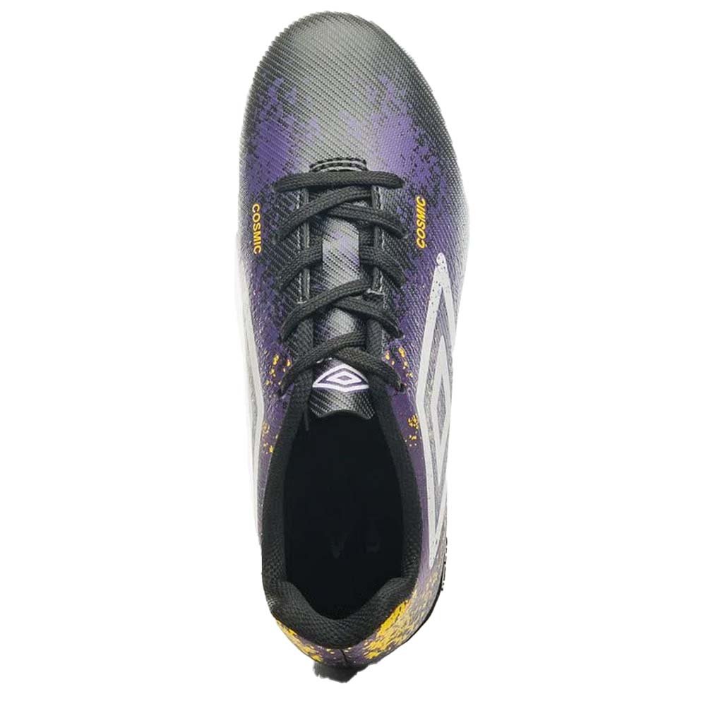 Chuteira Infanto-Juvenil Campo Cosmic Preto Branco Roxo Umbro U07FB088-120 Preto 4