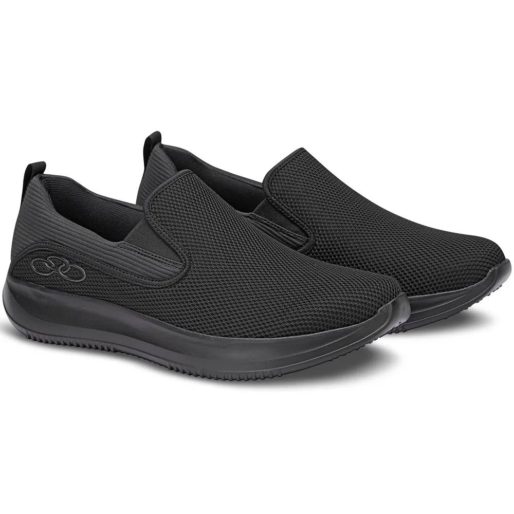 Tênis Esportivo Masculino Slip On Wellness 2 Preto Olympikus 186 Preto 3