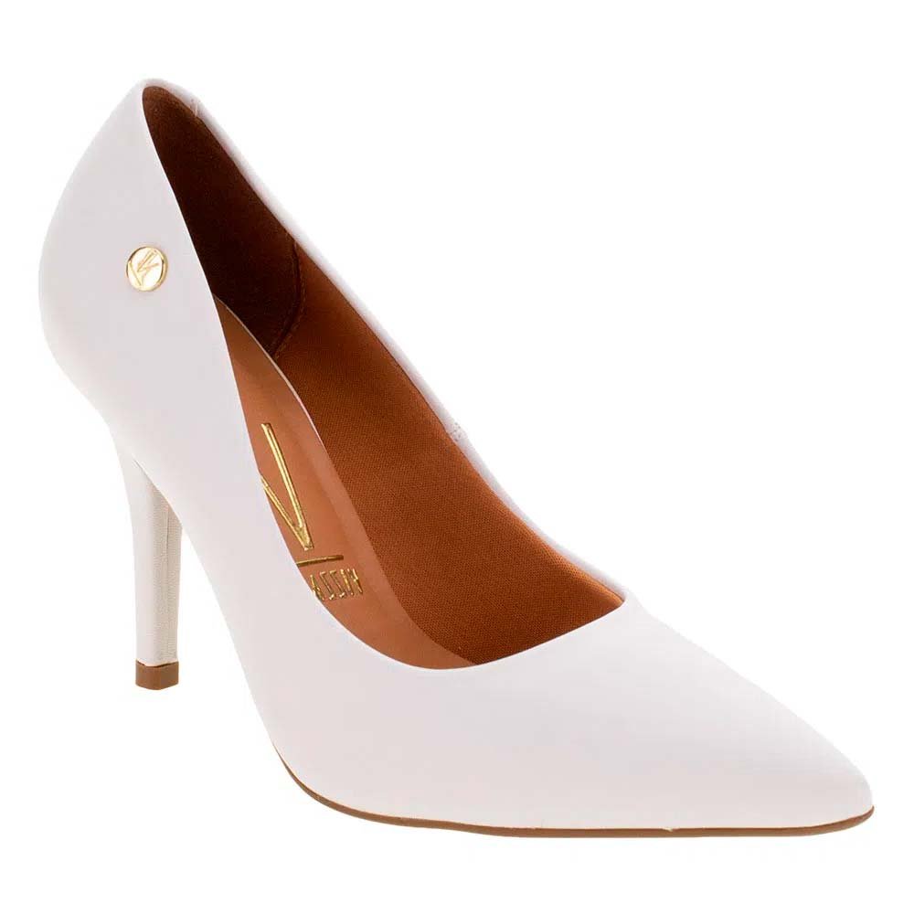 Scarpin Feminino Salto Alto Pelica Branco Vizzano 1184.1101 Branco 2