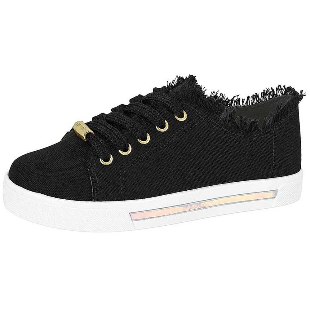 Tênis Infantil Feminino Lona Preto Molekinha 2524.331 Preto 2