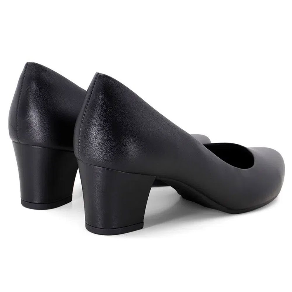 Scarpin Feminino Salto Bloco Napa Preto Usaflex Q6692 Preto 3