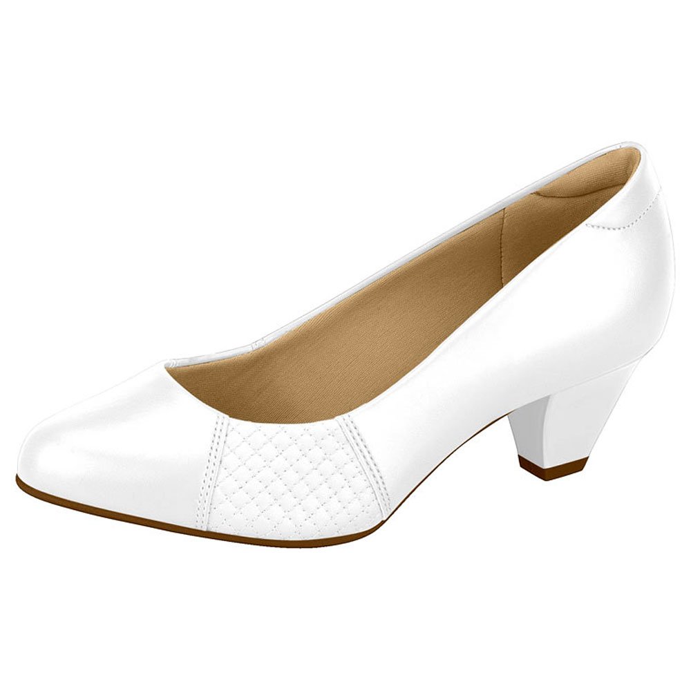 Sapato Social Feminino Ultraconforto Matelassê Napa Branco Modare 7005.647 Branco 2