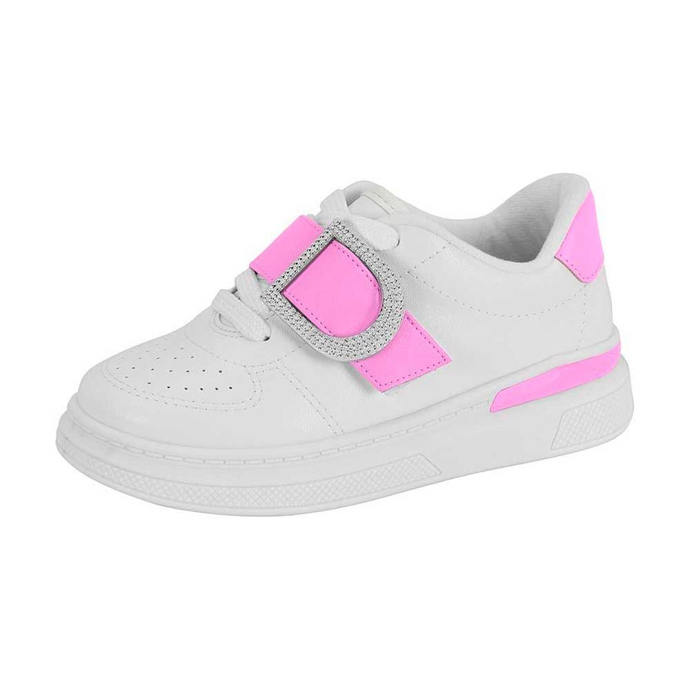 Tênis Infantil Feminino Branco Rosa Mauve Molekinha 2553.113 Branco 2