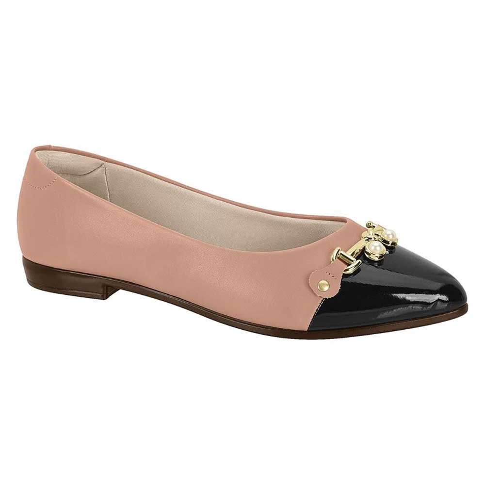 Sapatilha Feminina Bico Fino Nude Preto Beira Rio 4136.397 Bege 1