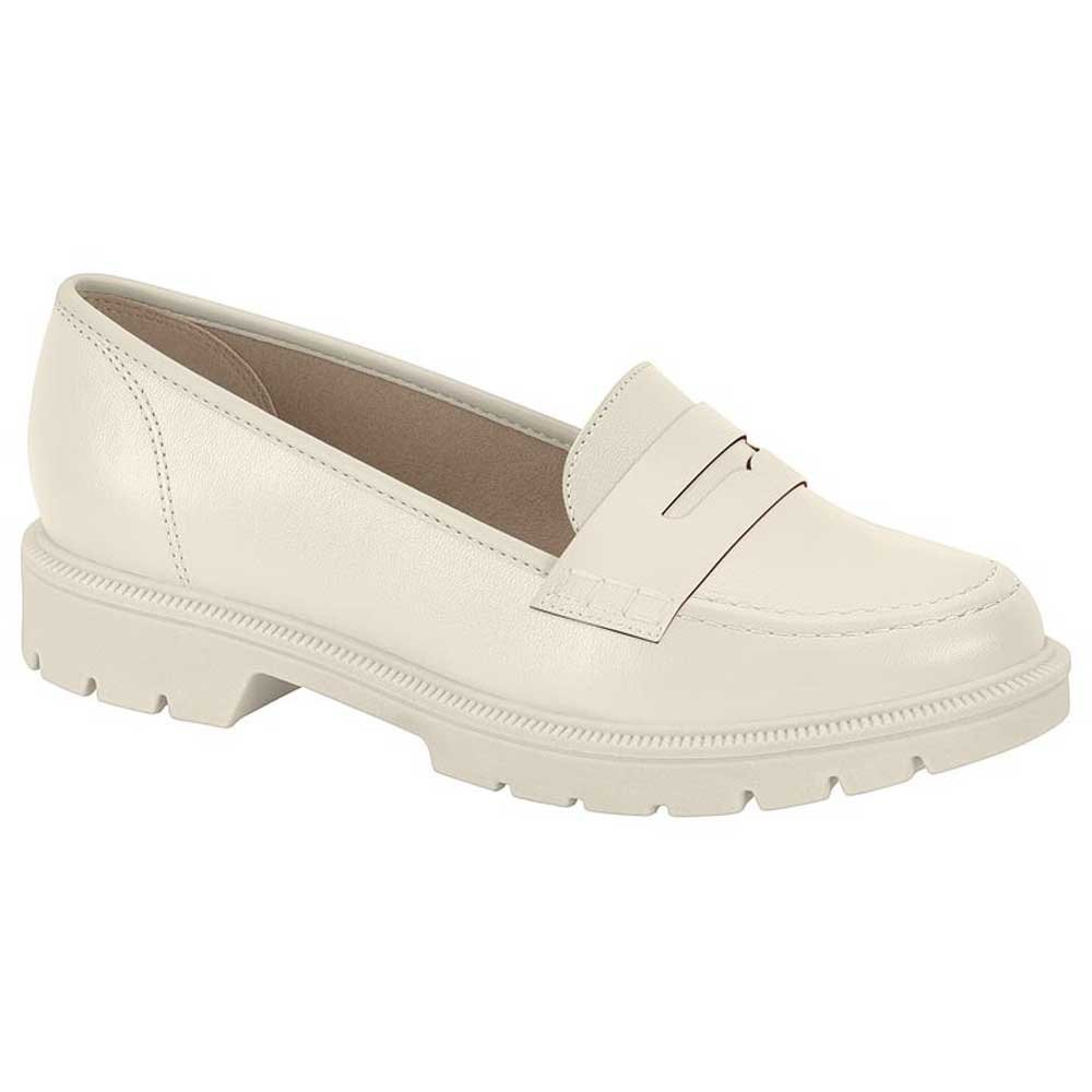 Mocassim Loafer Feminino Tratorado Napa Branco Off Beira Rio 4283.115 Bege 1
