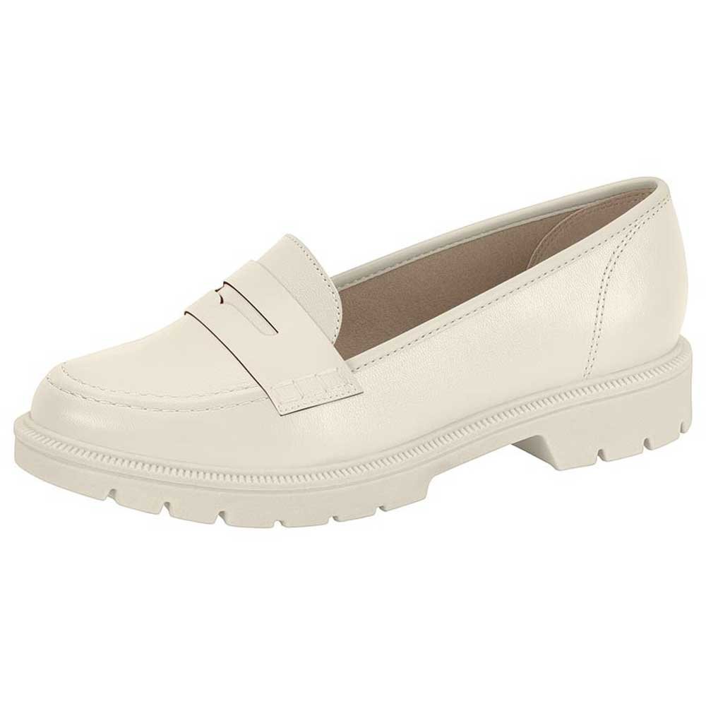 Mocassim Loafer Feminino Tratorado Napa Branco Off Beira Rio 4283.115 Bege 2