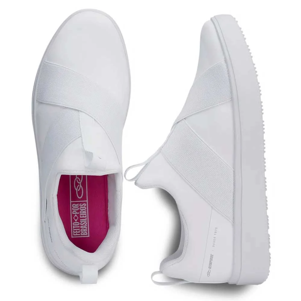Tênis Casual Feminino Slip On Forever Branco Olympikus Branco 2