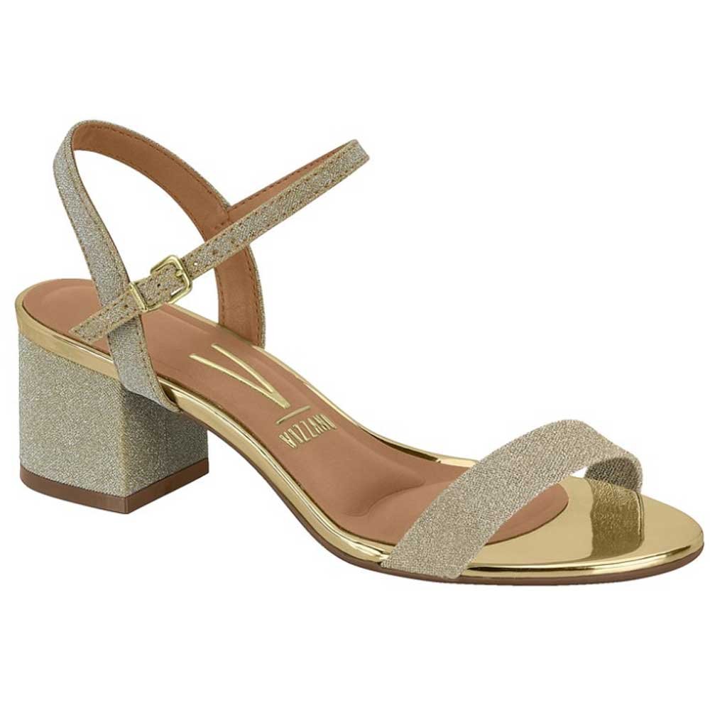 Sandália Feminina Tela Shine Glitter Dourado Vizzano 6291.900 Dourado 1