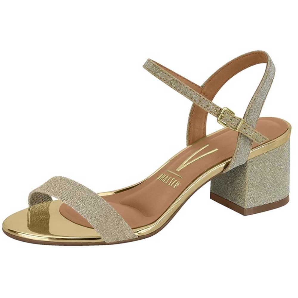 Sandália Feminina Tela Shine Glitter Dourado Vizzano 6291.900 Dourado 2