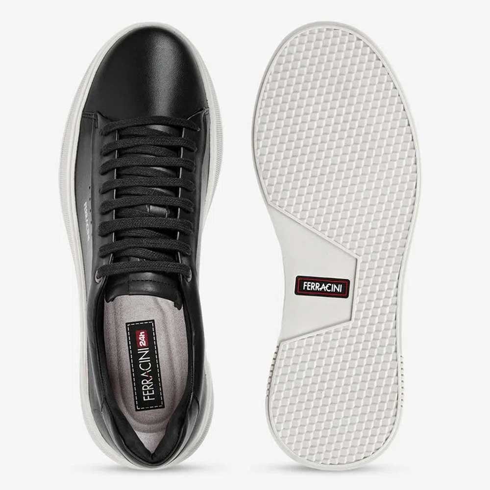 Tênis Masculino Sneaker Logan Preto Branco Ferracini 9313-678A Preto 4