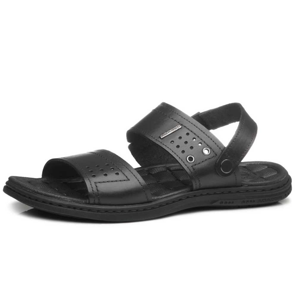 Sandália Masculina Papete Couro Anilina Preto Pegada 131225-03 Preto 2