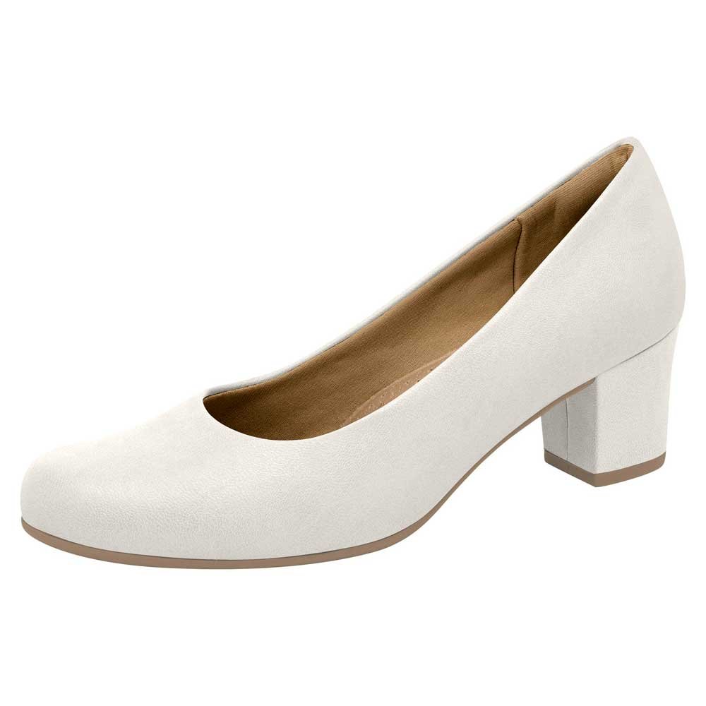 Sapato Social Salto Médio Napa Branco Piccadilly 110072-3149 Branco 2