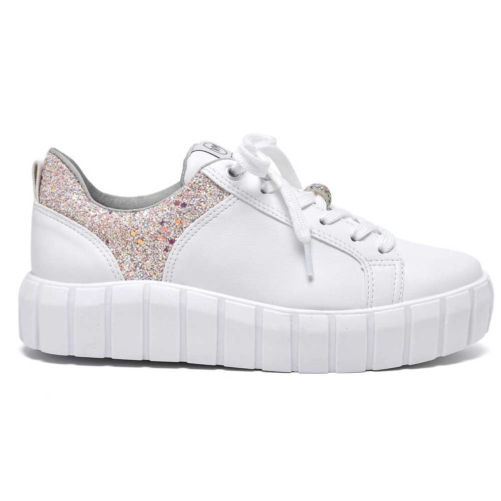 Tênis Casual Feminino Maxi Glitter Branco Quartzo Via Marte 23-10901-01 Branco 2