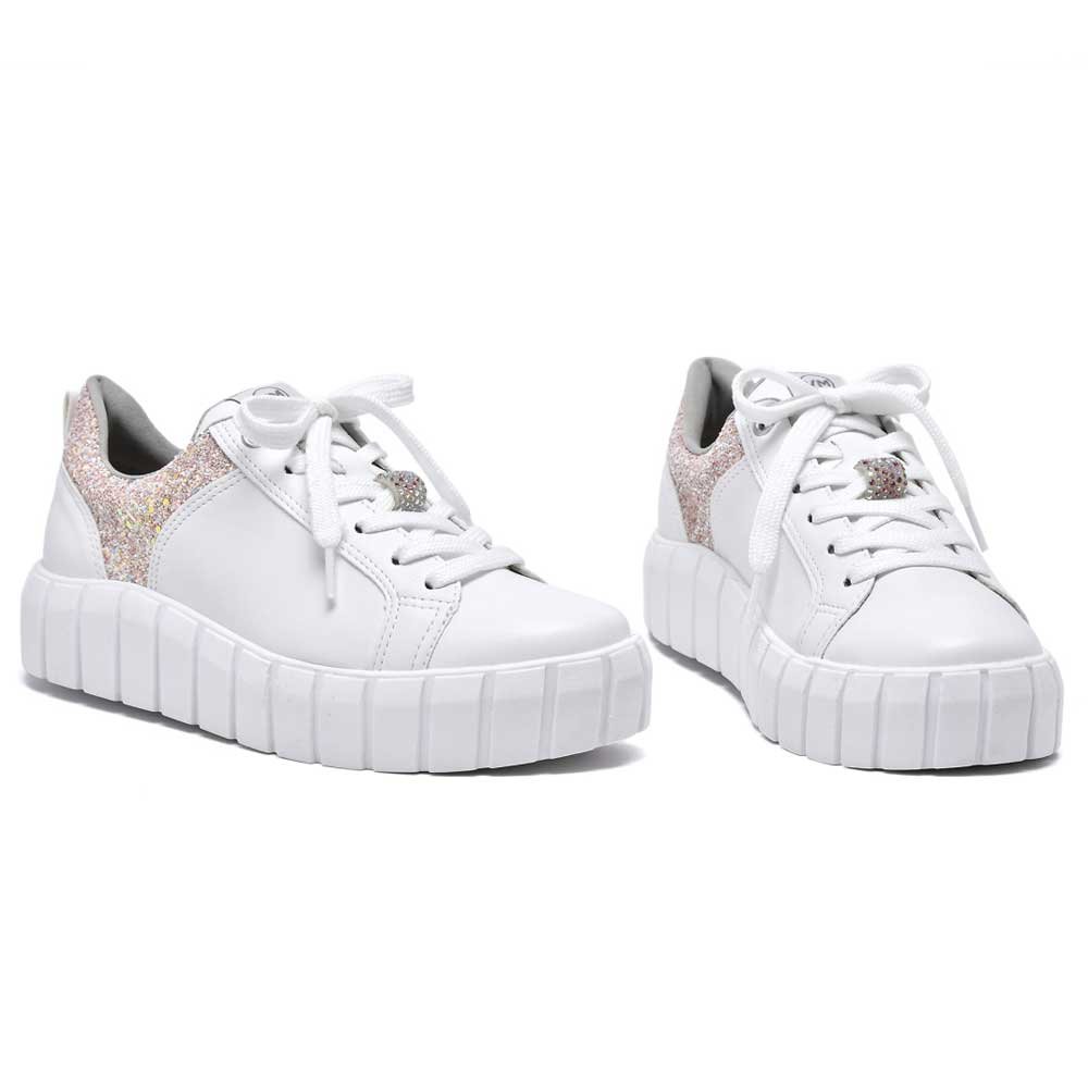 Tênis Casual Feminino Maxi Glitter Branco Quartzo Via Marte 23-10901-01 Branco 4
