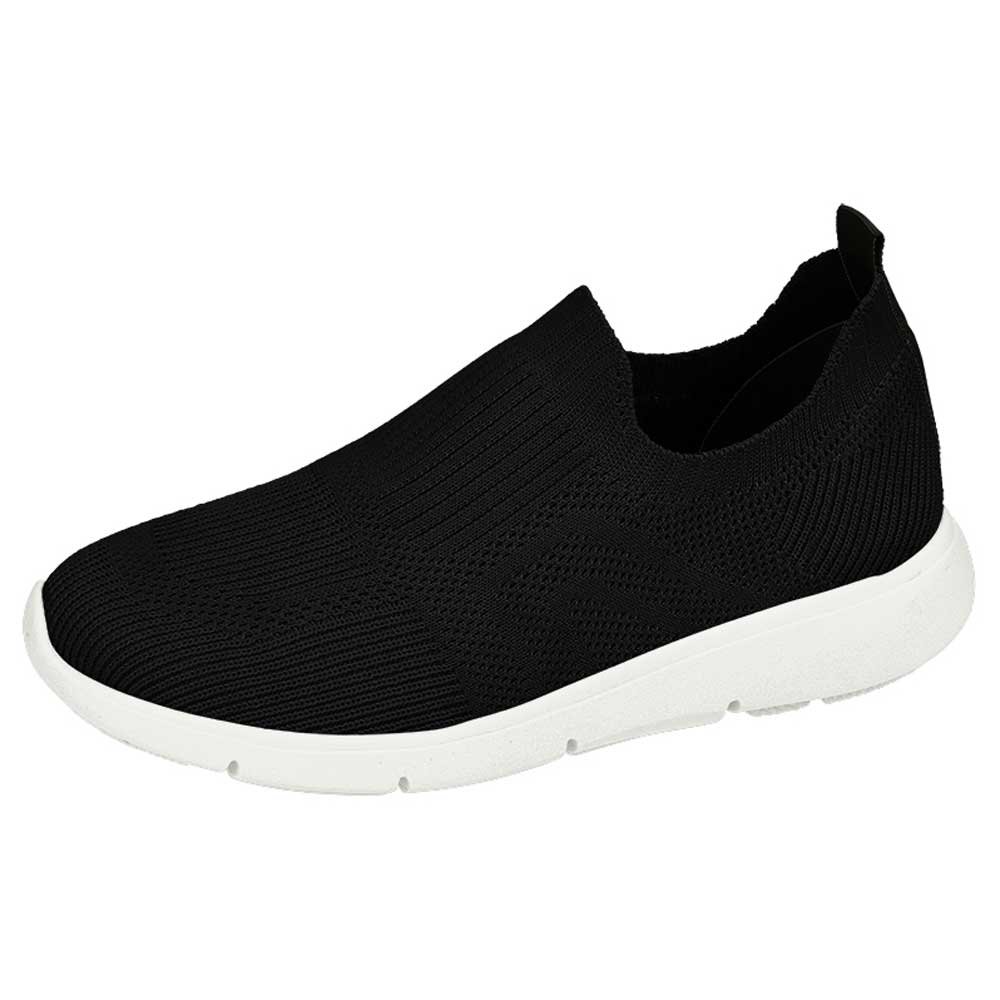 Tênis Casual Feminino Slip On Knit Preto Tofu Bebecê T1344-460 Preto 2