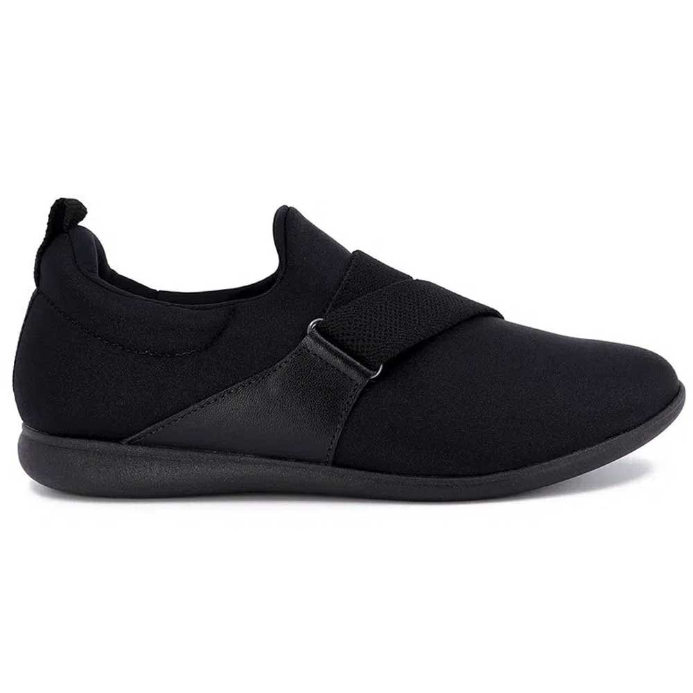 Tênis Casual Feminino Elastano Preto Usaflex AI3404 Preto 1