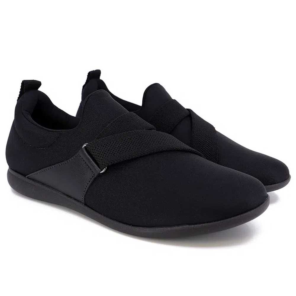 Tênis Casual Feminino Elastano Preto Usaflex AI3404 Preto 2