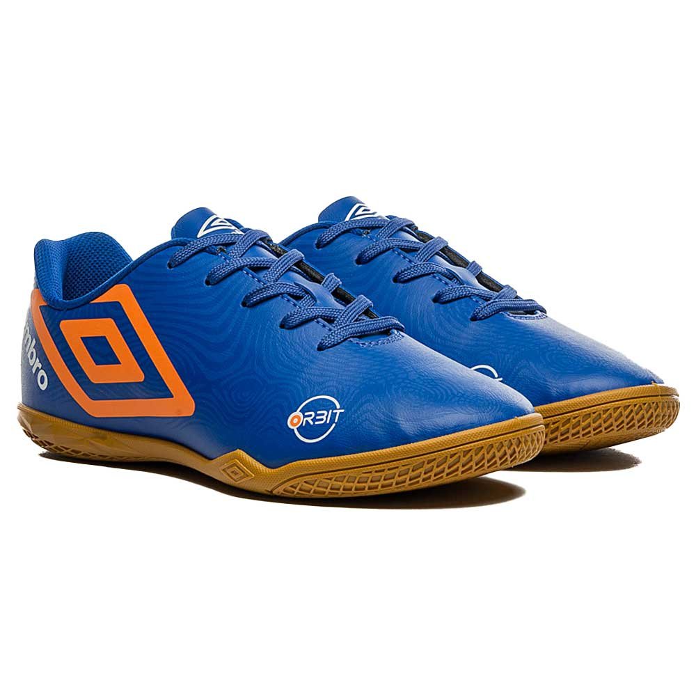 Chuteira Masculina Futsal Orbit Royal Laranja Branco Umbro U01FB00152-362 Azul 2