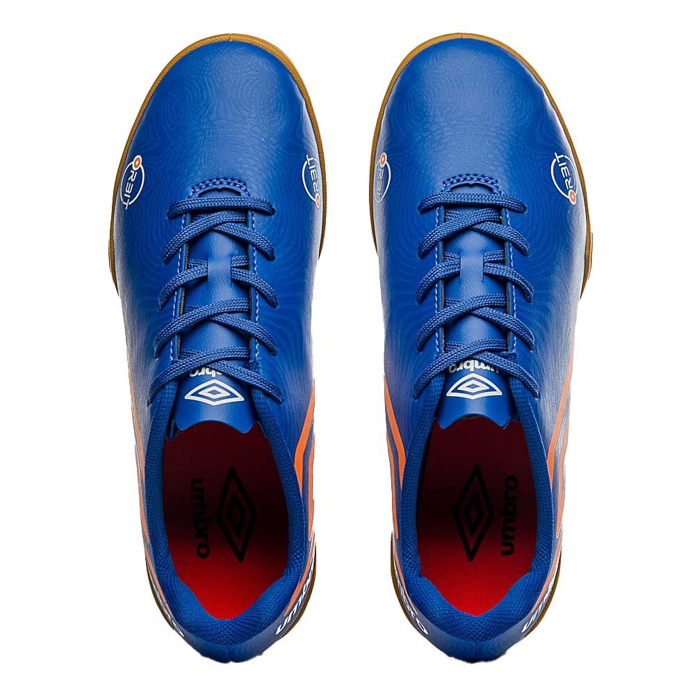 Chuteira Masculina Futsal Orbit Royal Laranja Branco Umbro U01FB00152-362 Azul 5