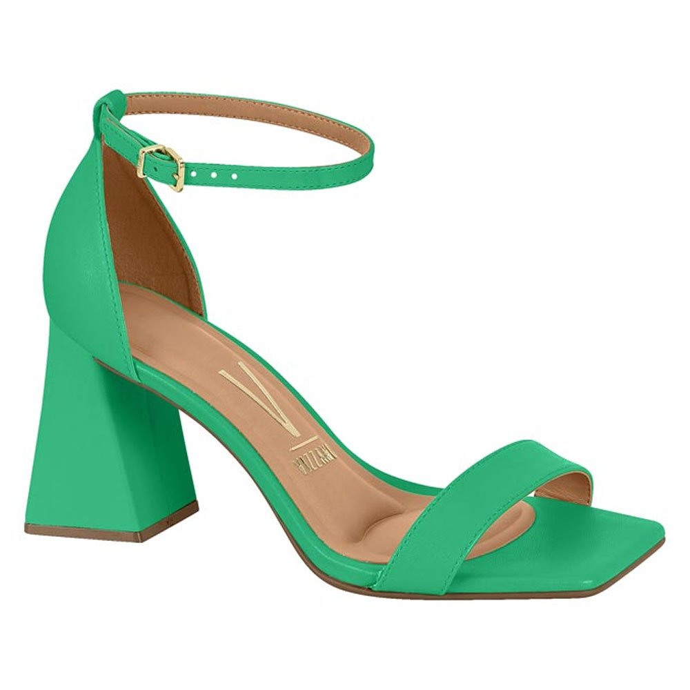 Sandália Feminina Salto Flare Pelica Verde Vizzano 6464.102