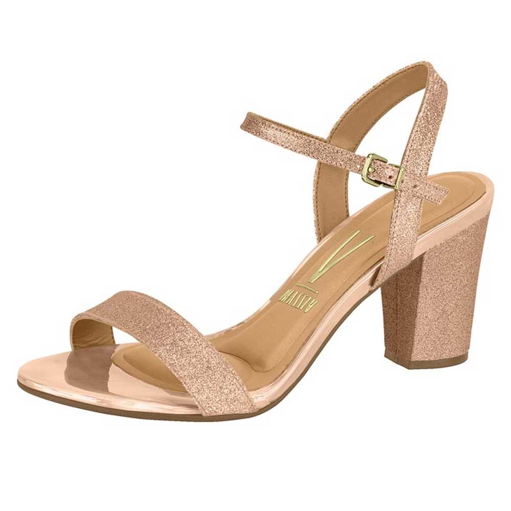 Sandália Feminina Tela Shine Ouro Rosado Vizzano 6262.474 Rosa 2
