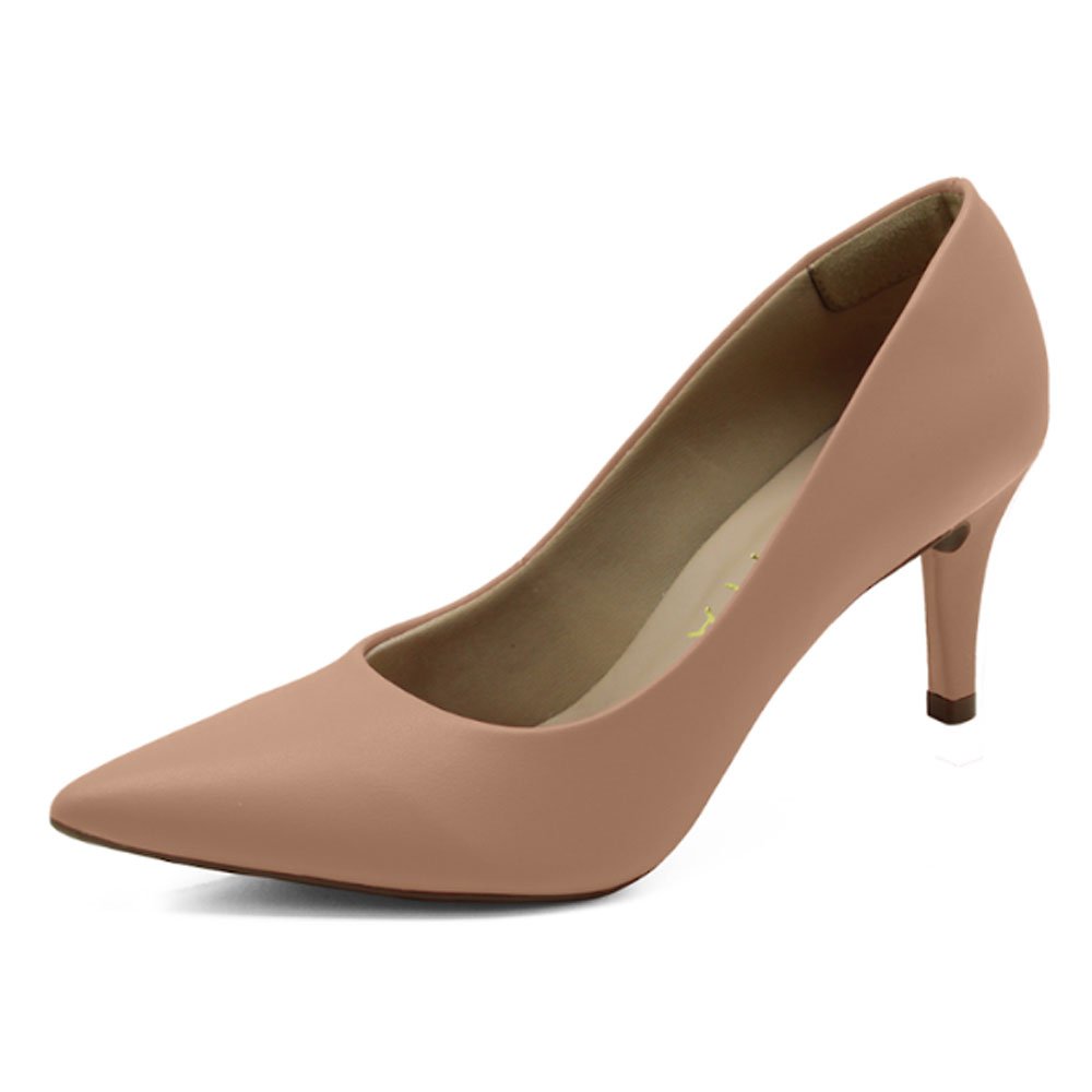 Scarpin Feminino Salto Médio Napa Antique Mariotta 13550-01 Bege 2