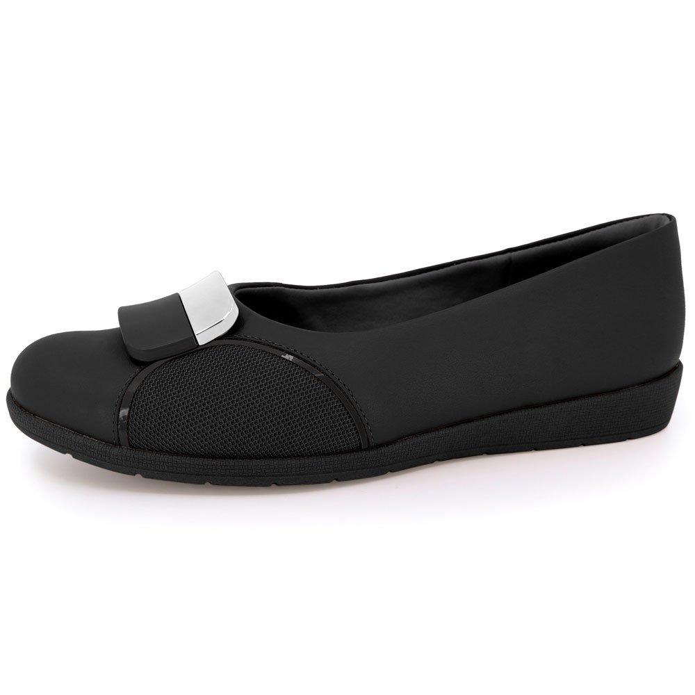 Sapatilha Feminina Joanetes Fivela Preto Usaflex MM0201 Preto 2