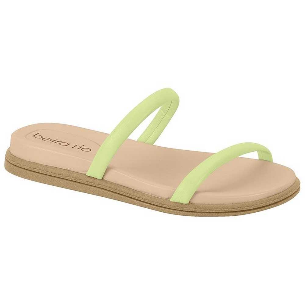 Chinelo Flatform Tira Dupla Napa Menta Beira Rio 8488.105 Verde 1