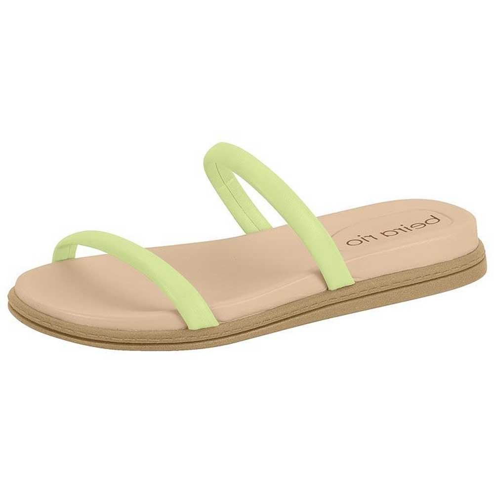 Chinelo Flatform Tira Dupla Napa Menta Beira Rio 8488.105 Verde 2